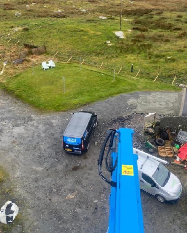 Access Repair's cherry picker in action